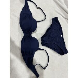 Helen Jon Women Blue Two Piece Swimsuit Size M/S Beach,